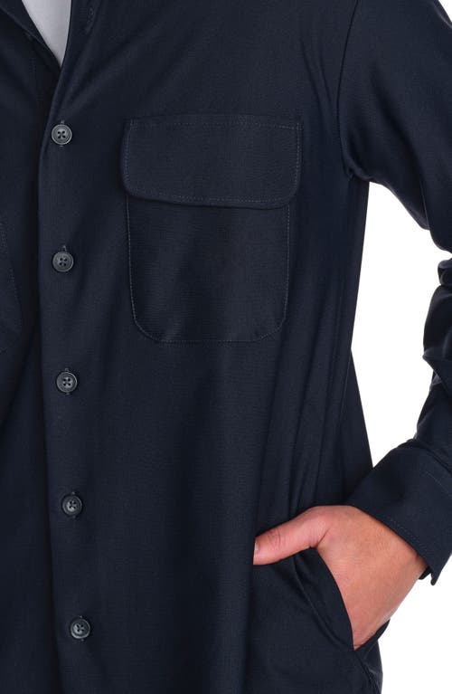 Studio Garnet Los Angeles 4-way Stretch Performance Overshirt In Navy