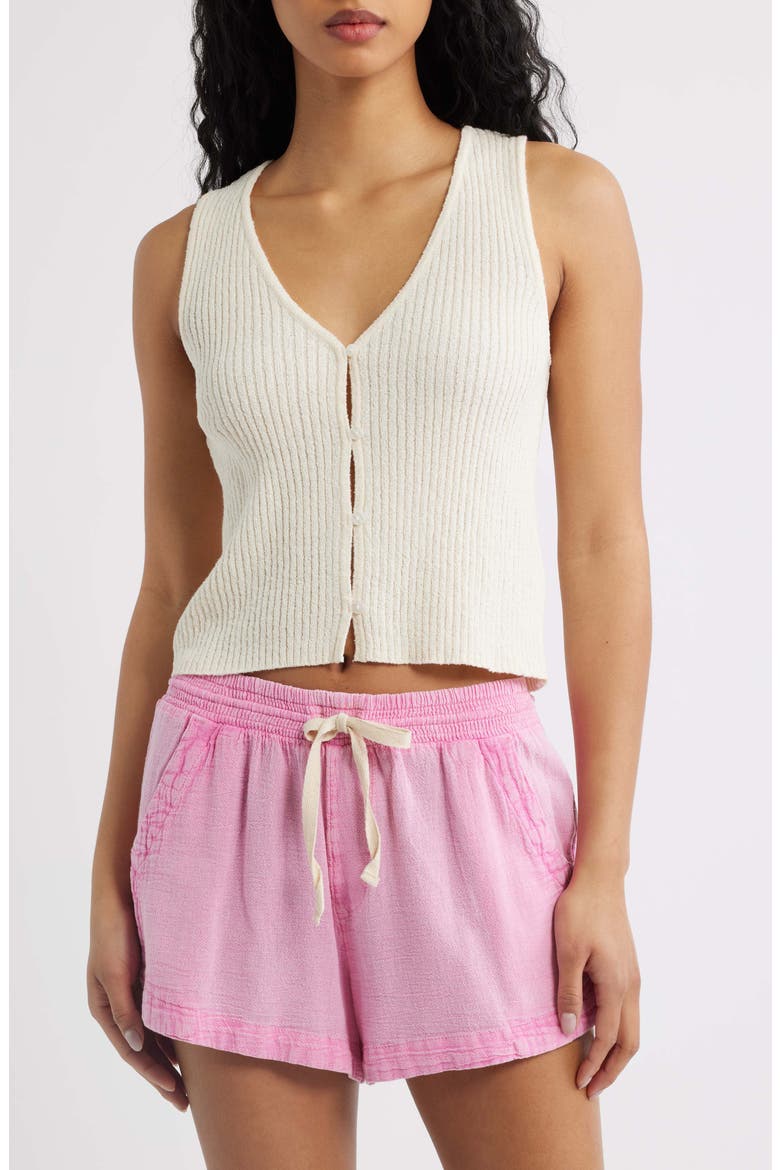 Catalina Island Knit Vest, Main, color, OFF WHITE