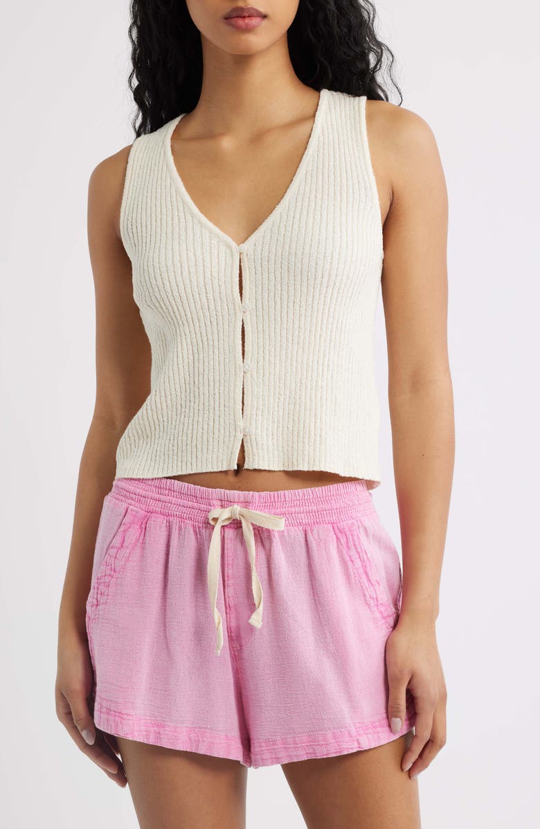 Rip Curl Catalina Island Knit Vest, Main, color, Off White