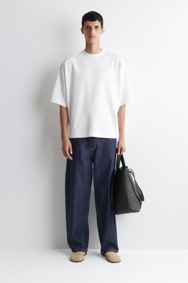 Oversized Interlock Cotton T-shirt, Alternate, color, WHITE