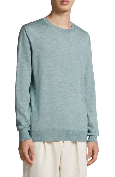 Crossover Silk Blend Crewneck Sweater