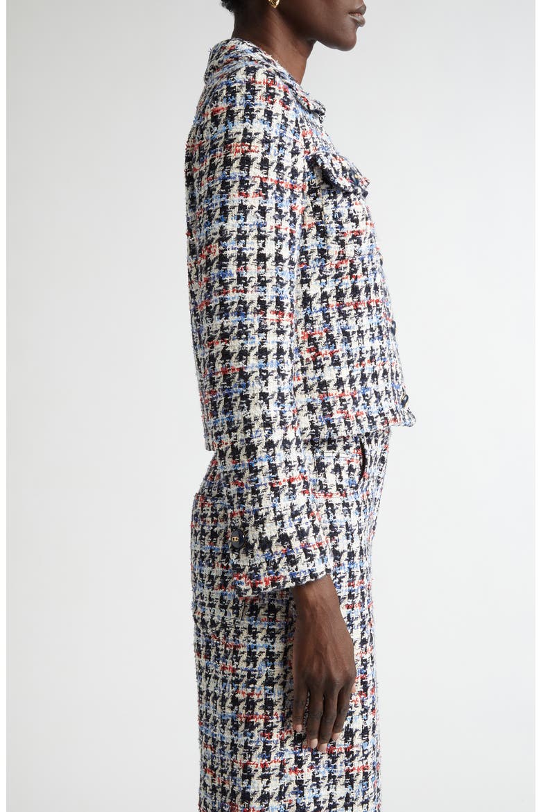 Americana Houndstooth Eyelash Tweed Jacket, Alternate, color, AMERICANA MULTI