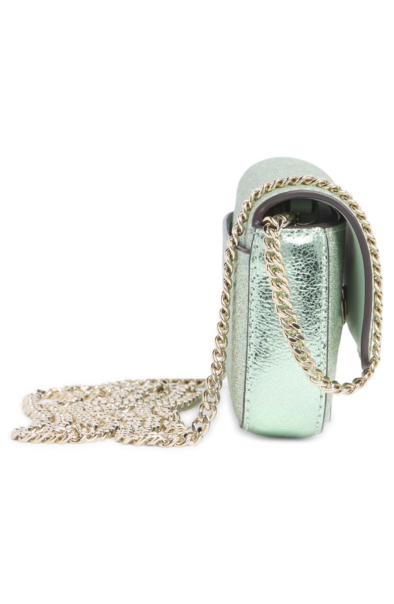 Kate Spade New York kenzie glitter card case crossbody bag, Alternate, color, Seawater