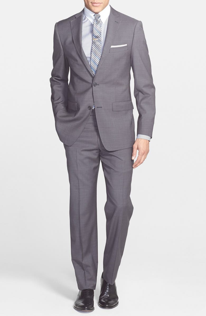 Michael Kors Trim Fit Solid Wool Suit, Main, color, 