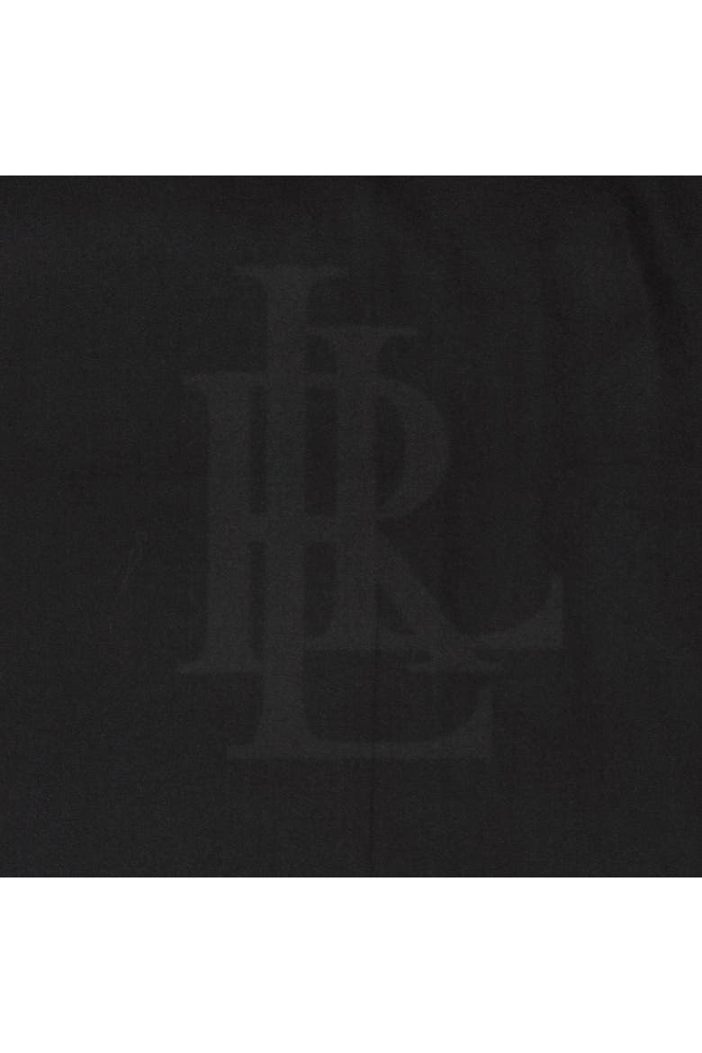logo square with ribbon border, Alternate, color, black