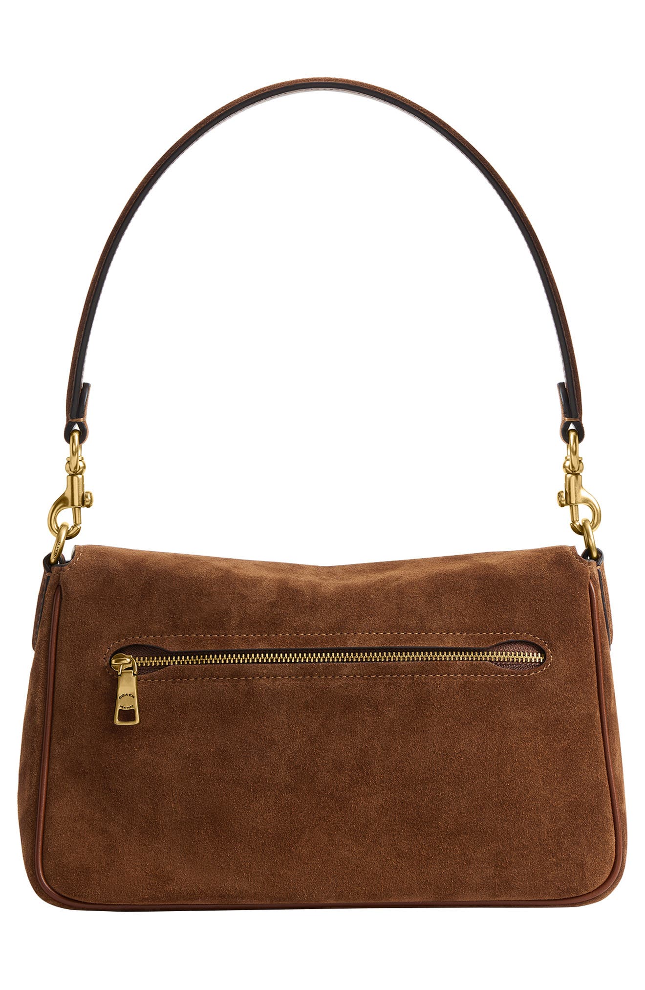 COACH Tabby Soft Suede Shoulder Bag, Alternate, color, Warm Brown