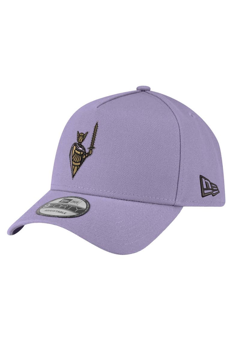 Men's New Era  Violet Golden State Valkyries Core Logo A-Frame 9FORTY Adjustable Hat, Main, color, Violet