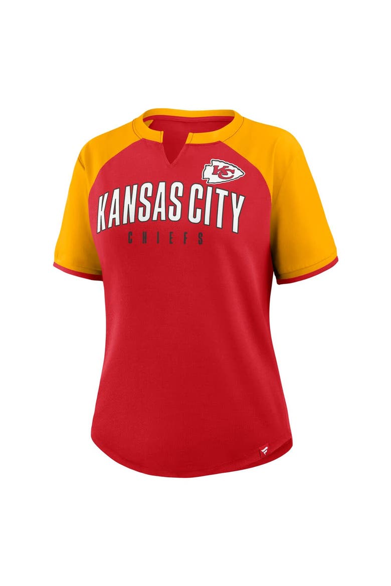 Women's Fanatics Red/Gold Kansas City Chiefs Height Advantage T-Shirt, Alternate, color, Red