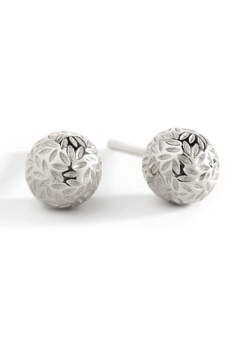 Textured Gold Ball Studs Earrings