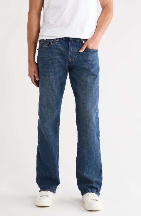 Billy Flap Pocket Relaxed Bootcut Jeans (Dark Lunar Shadow)