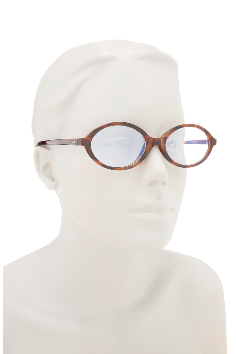 Round Blue Light Glasses, Alternate, color, TORTOISE