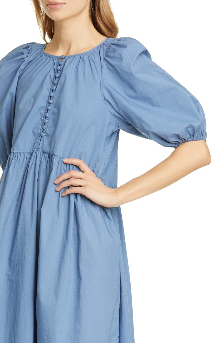 THE GREAT. The Ravine Cotton Midi Dress, Alternate, color,