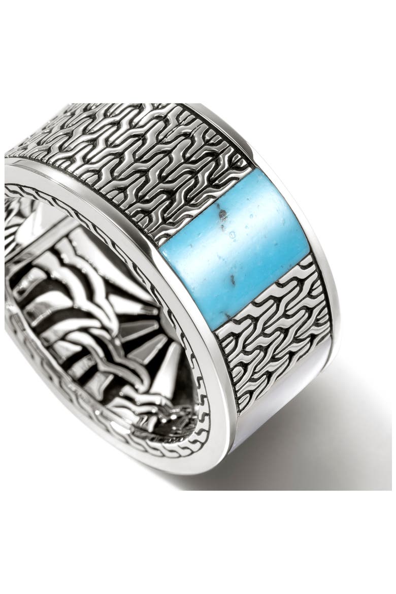 Classic Chain Mixed Stone Band Ring, Alternate, color, BLUE