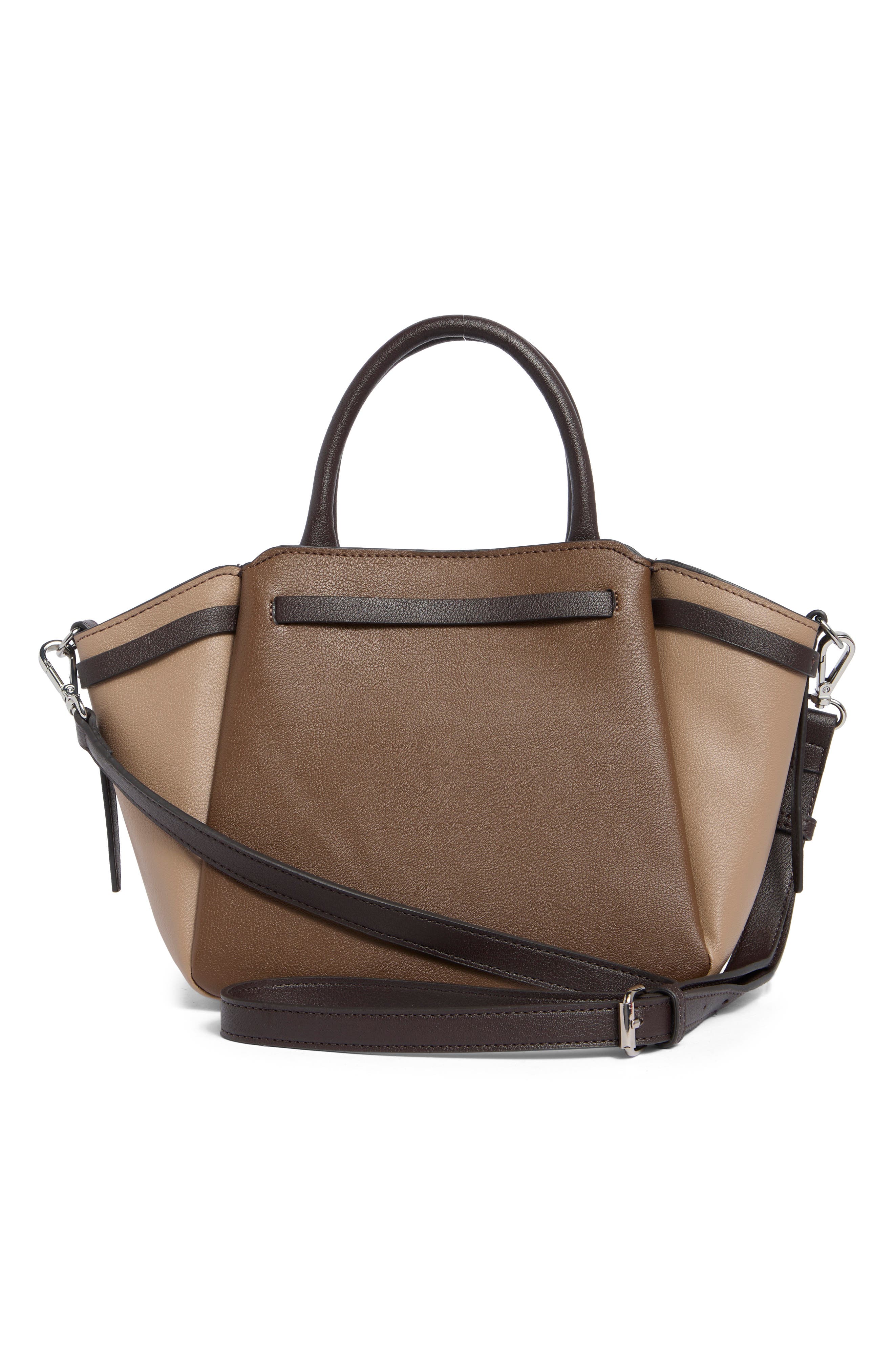 Nerina Faux Leather Satchel, Alternate, color, ESPRESSO MULTI