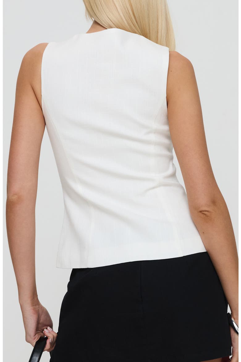 Theodosia Cutaway Vest, Alternate, color, WHITE