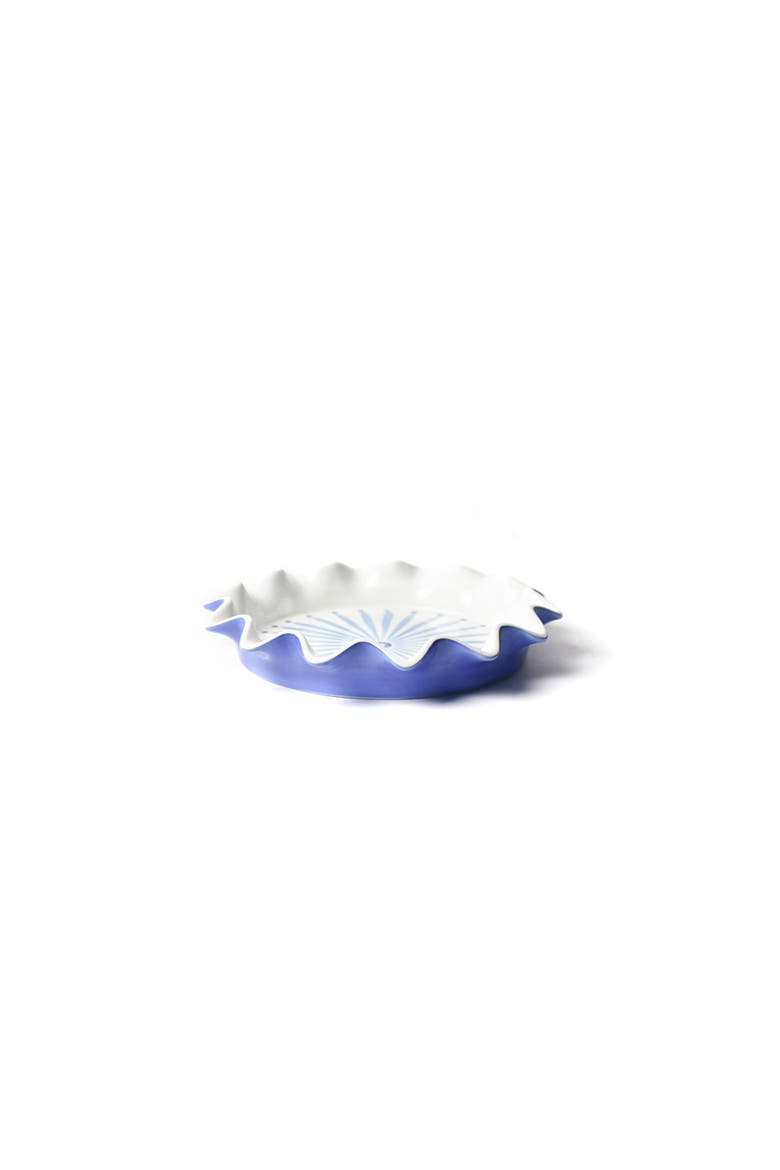Iris Blue Burst 8 Ruffle Pie Dish, Main, color, Blue
