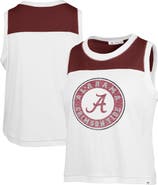 '47 Women's '47 White Alabama Crimson Tide Premier Zoey Waist Length Tank Top