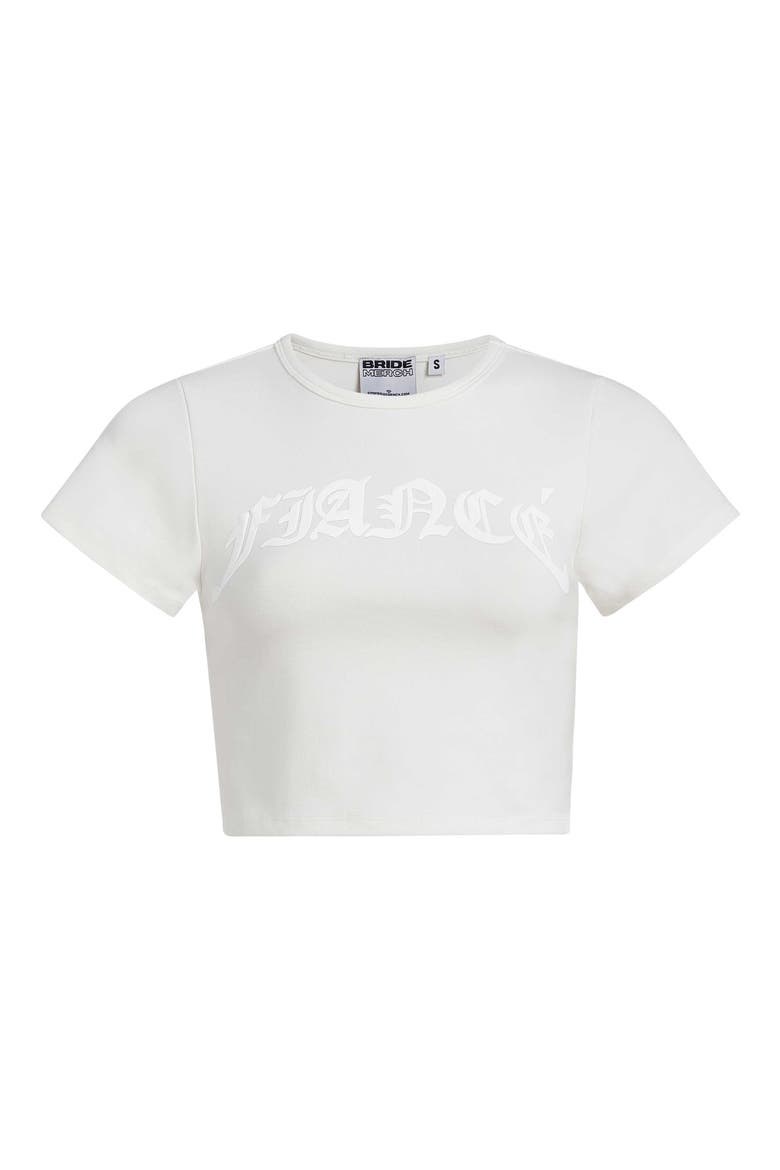 Fiance Baby Tee, Main, color, White