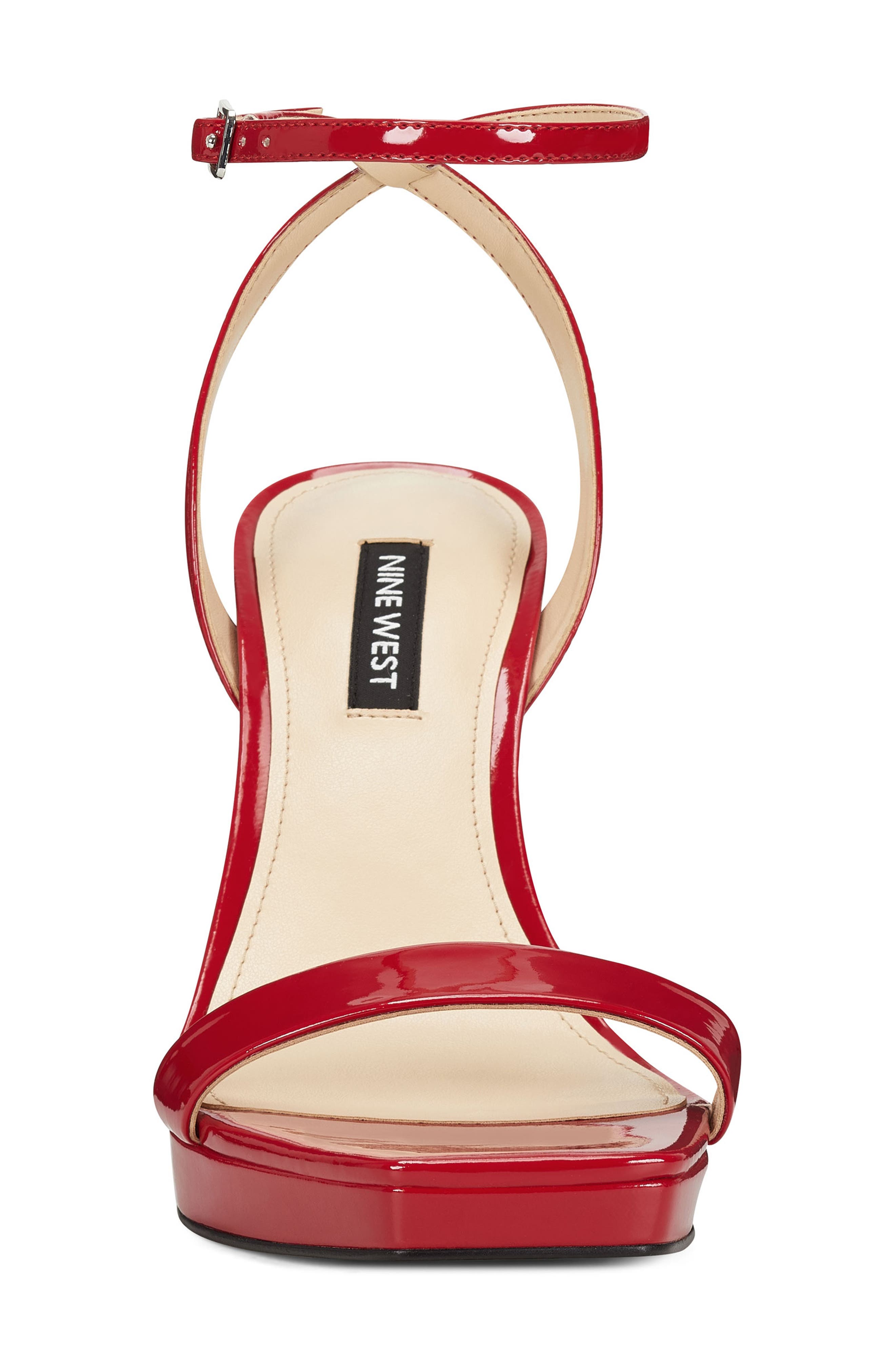 Zadie Platform Sandal, Alternate, color, DARK RED PATENT