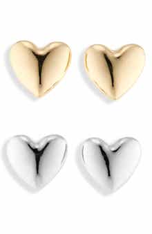 Tasha 2-Pack Heart Stud Earrings