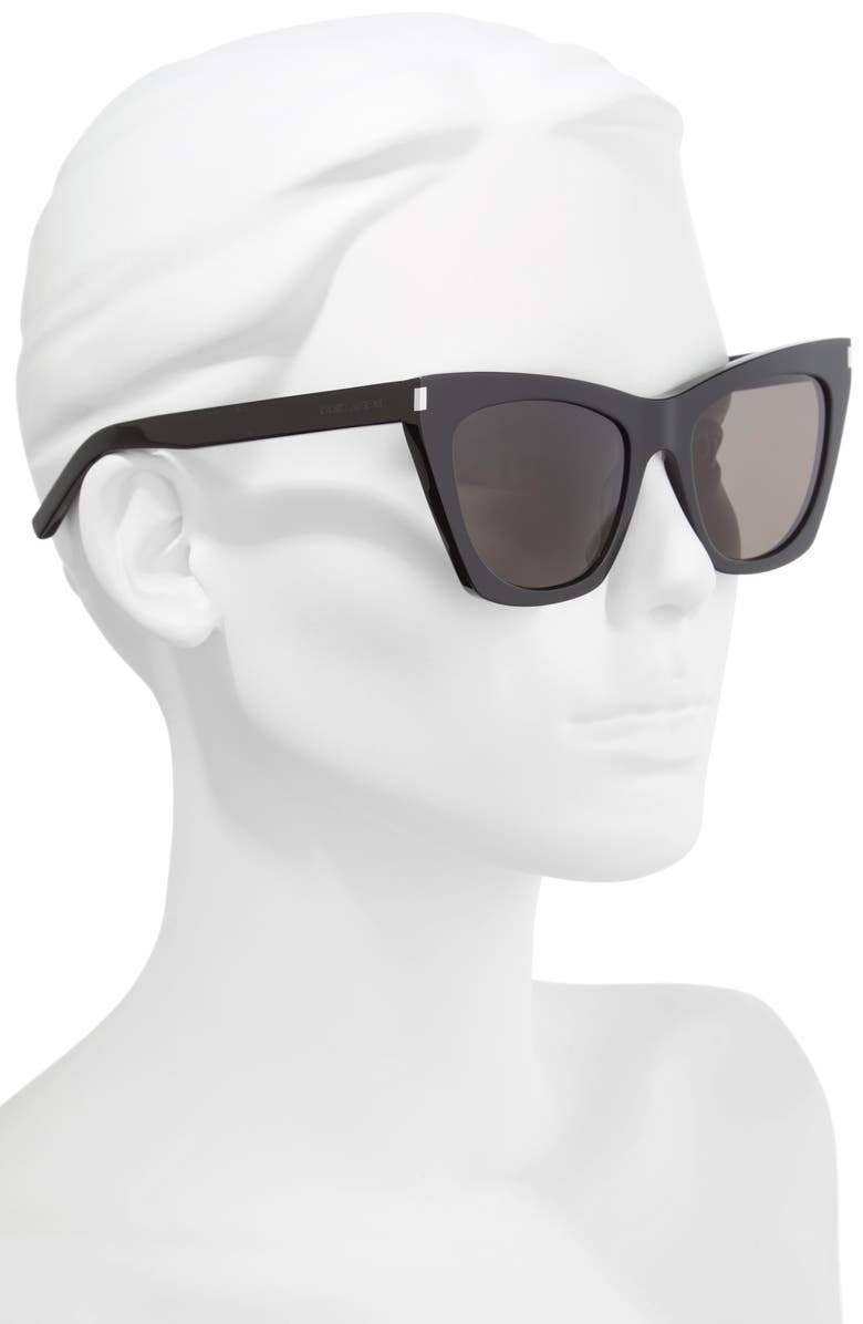 Saint Laurent Kate 55mm Cat Eye Sunglasses, Alternate, color,