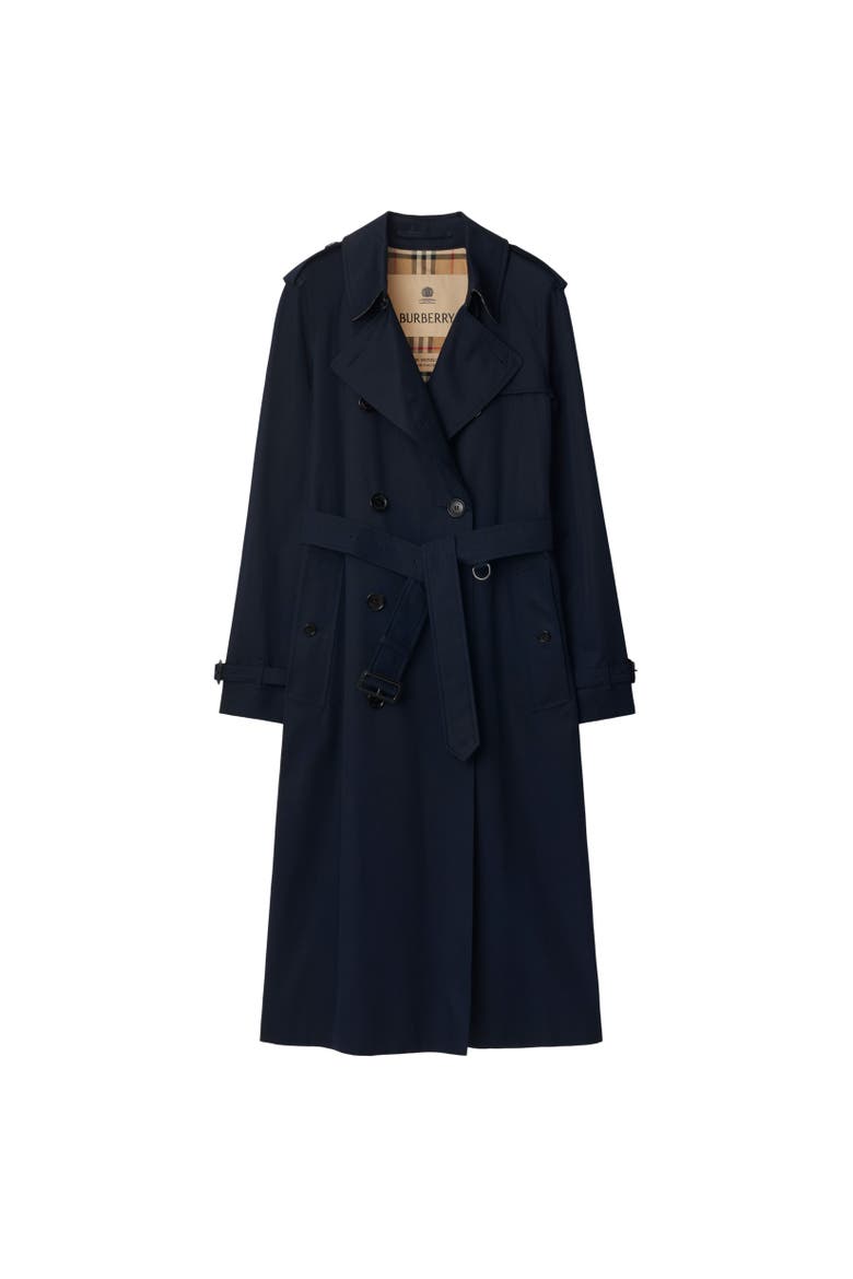 Long Waterloo Heritage Trench Coat, Alternate, color, Coal blue