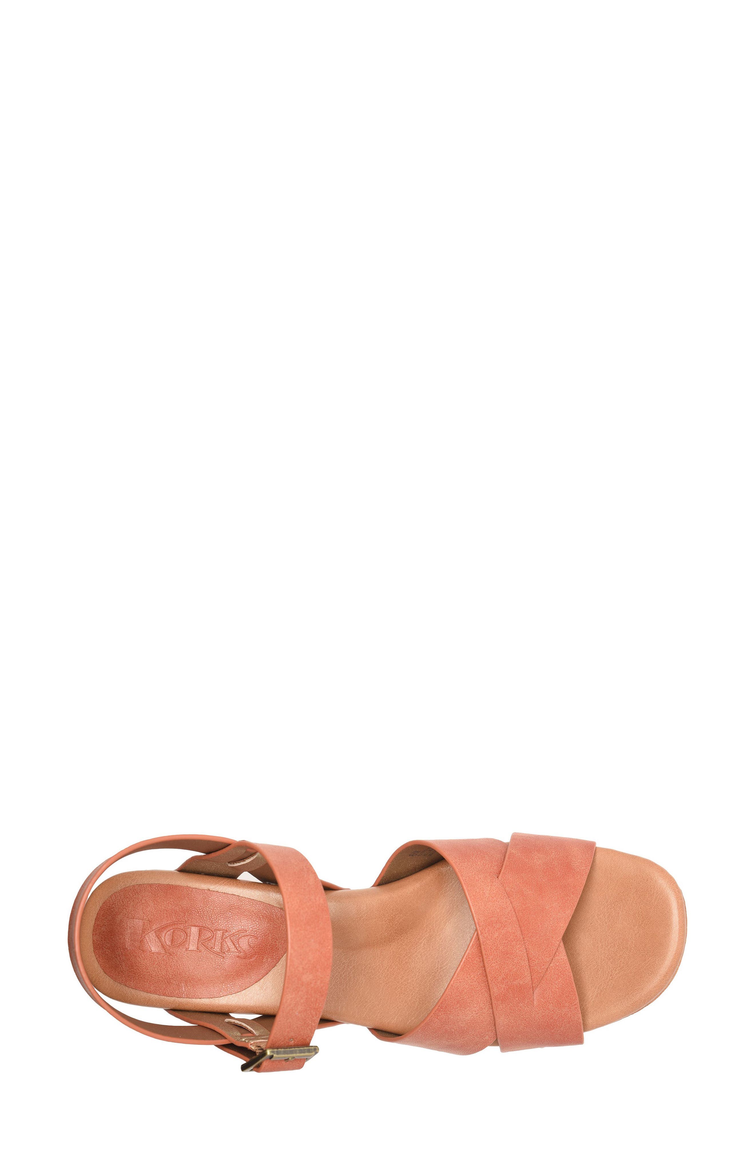 Leda Ankle Strap Platform Sandal, Alternate, color, RUST
