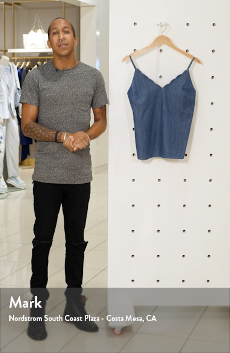Scalloped Denim Camisole, sales video thumbnail