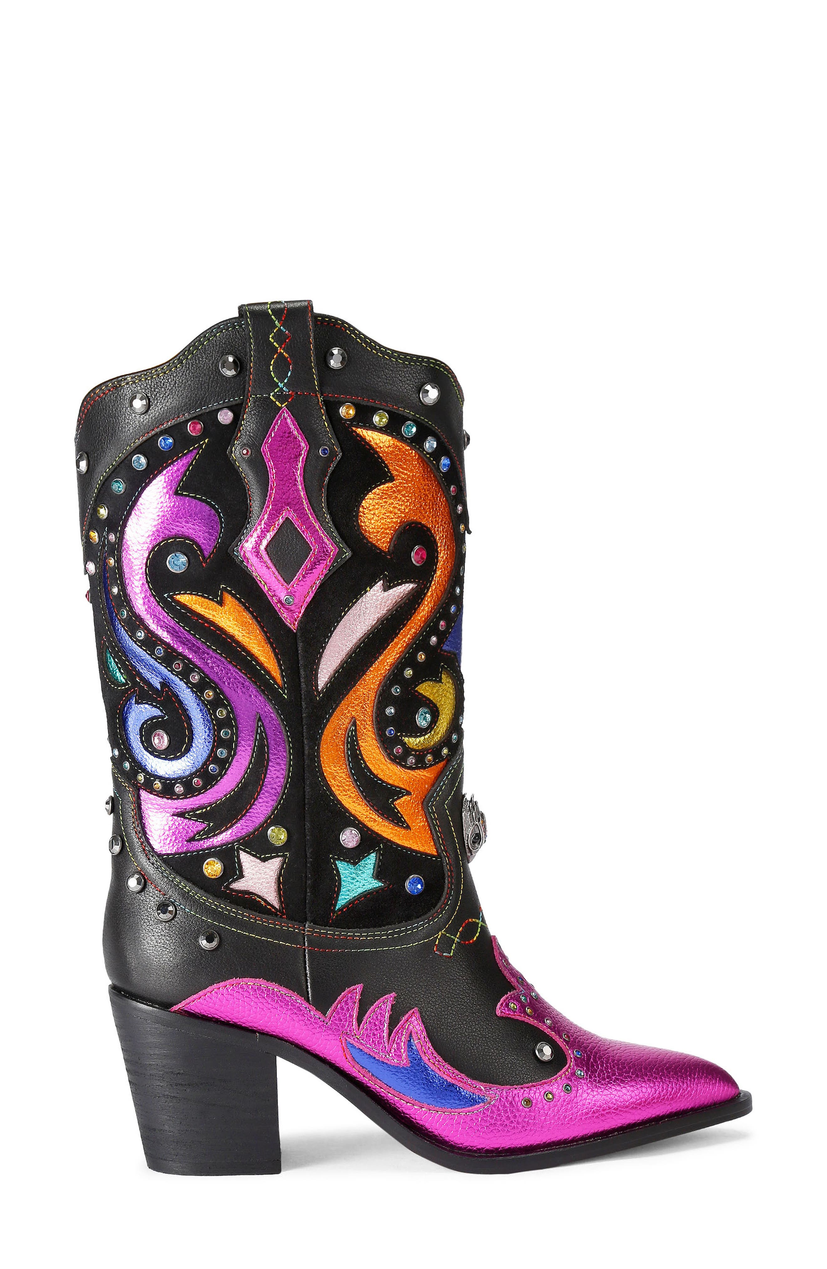 Kurt Geiger London Kensington Western Boot, Main, color, Charcoal