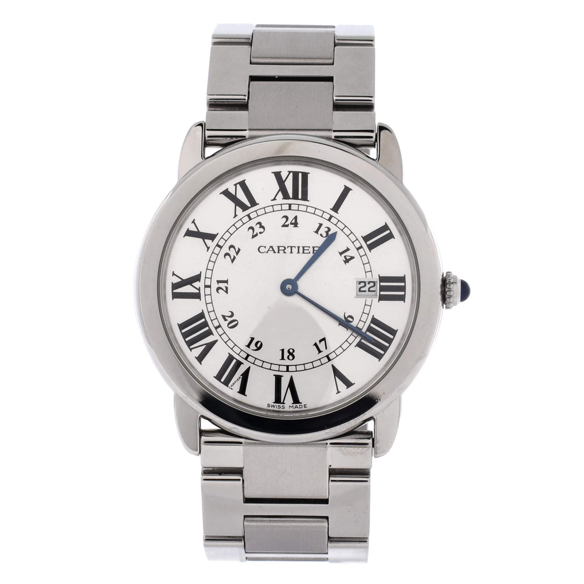 Ronde Solo de Cartier Quartz Watch Stainless Steel 36, Main, color, Metallic Silver