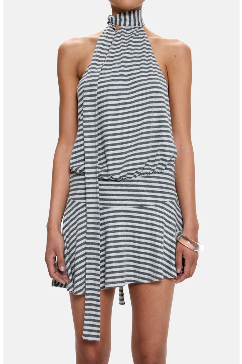 Enya Backless Minidress, Alternate, color, GREY