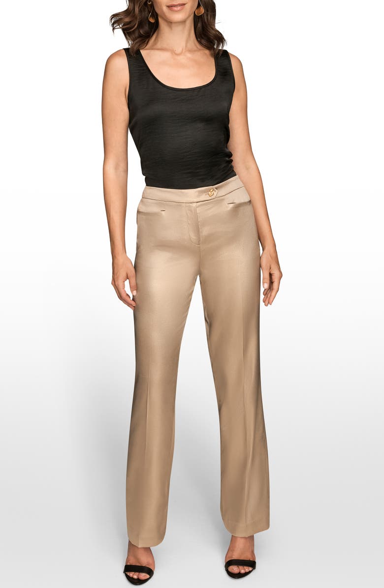 Donna Karan New York Straight Leg Satin Pants, Alternate, color,