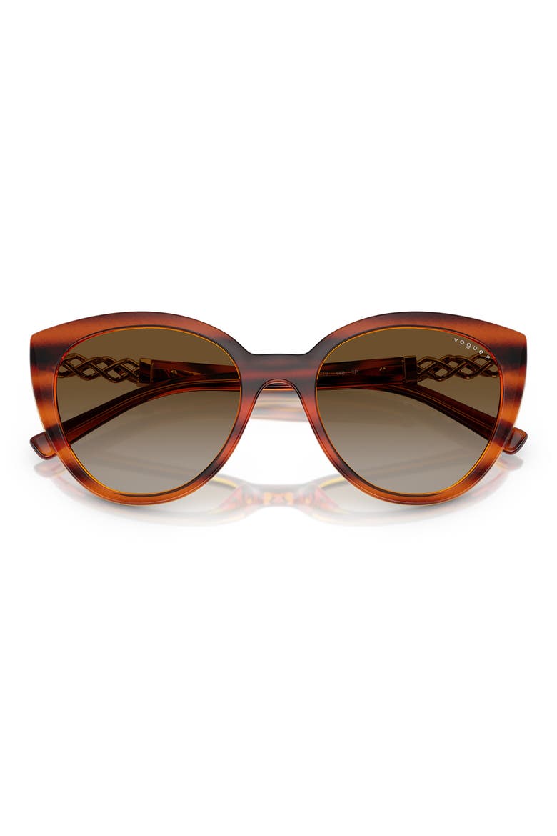 53mm Polarized Cat Eye Sunglasses, Alternate, color, HAVANA
