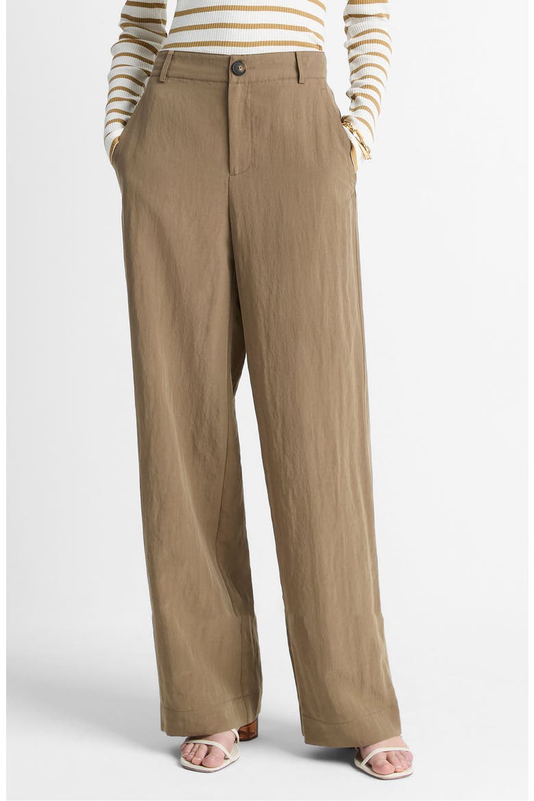 Relaxed Wide Leg Pants, Main, color, TAPENADE