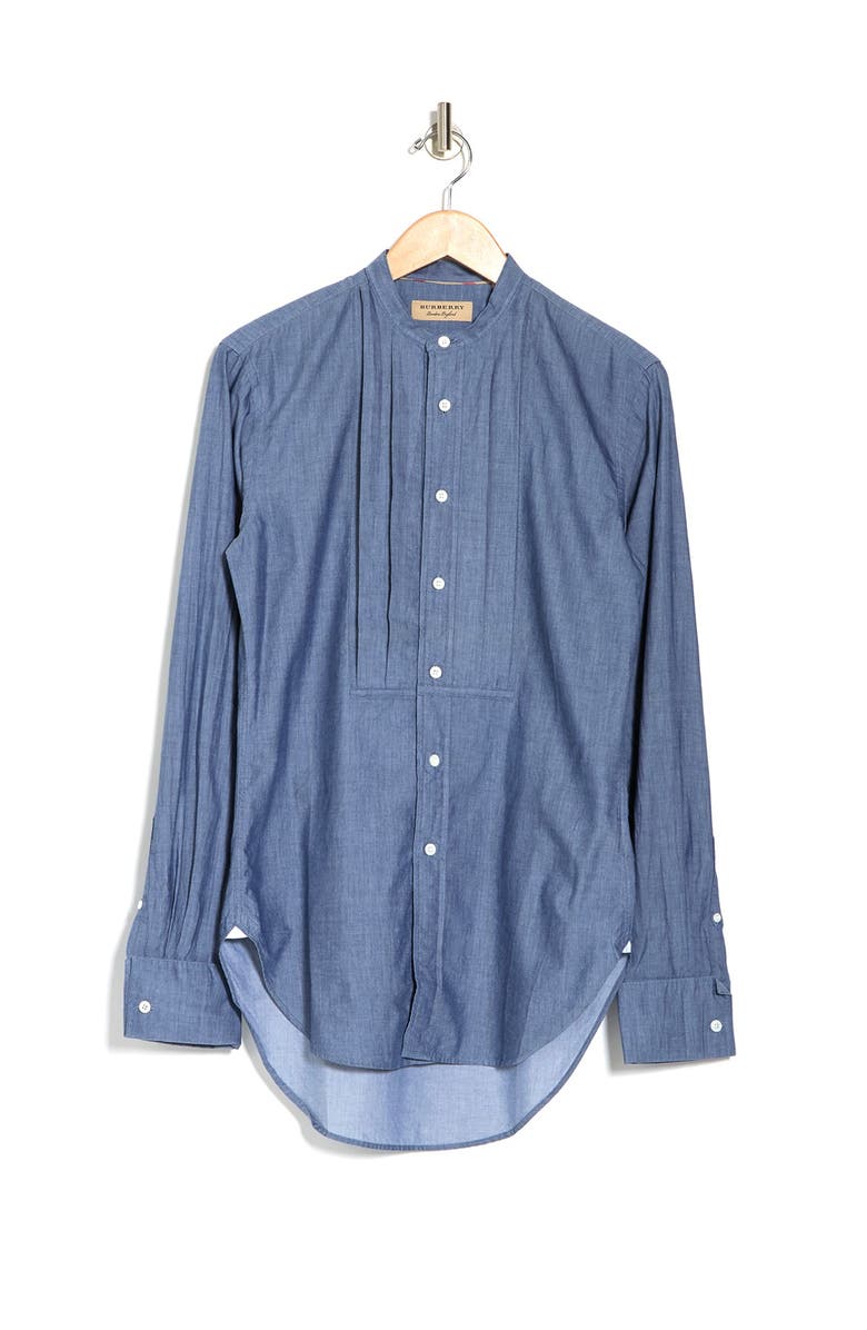 Burberry Pintucked Bib Shirt, Alternate, color, 