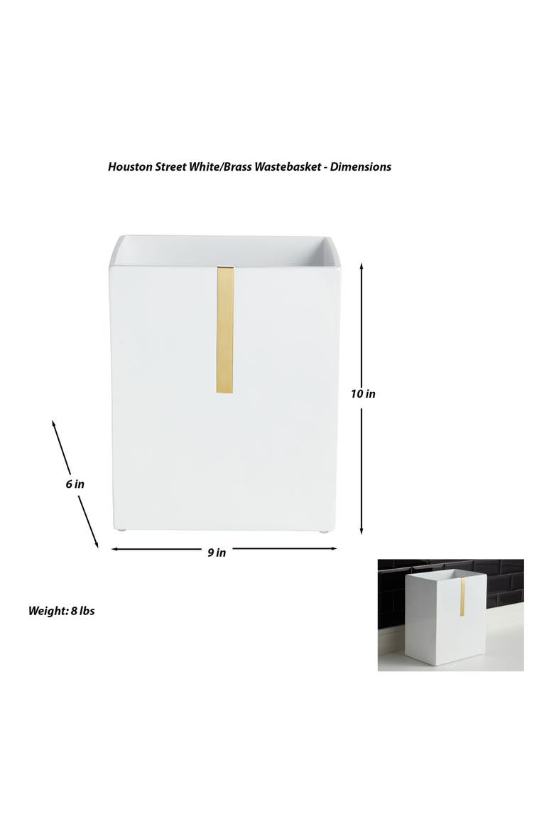 Houston Street Wastebasket, Alternate, color, WHITE