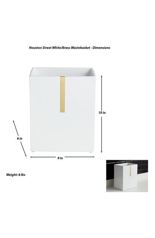 Roselli Trading Company Houston Street Wastebasket In White