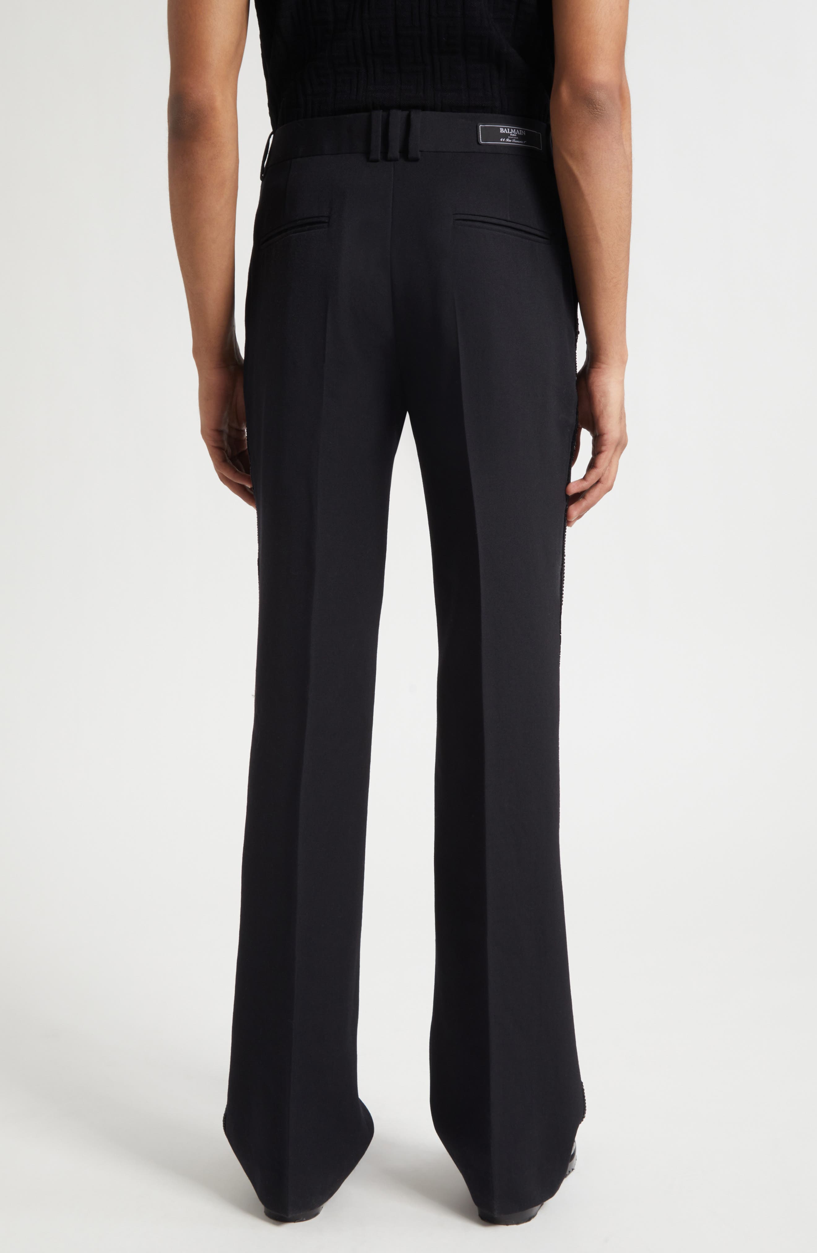 Flare Leg Wool Trousers - image 2