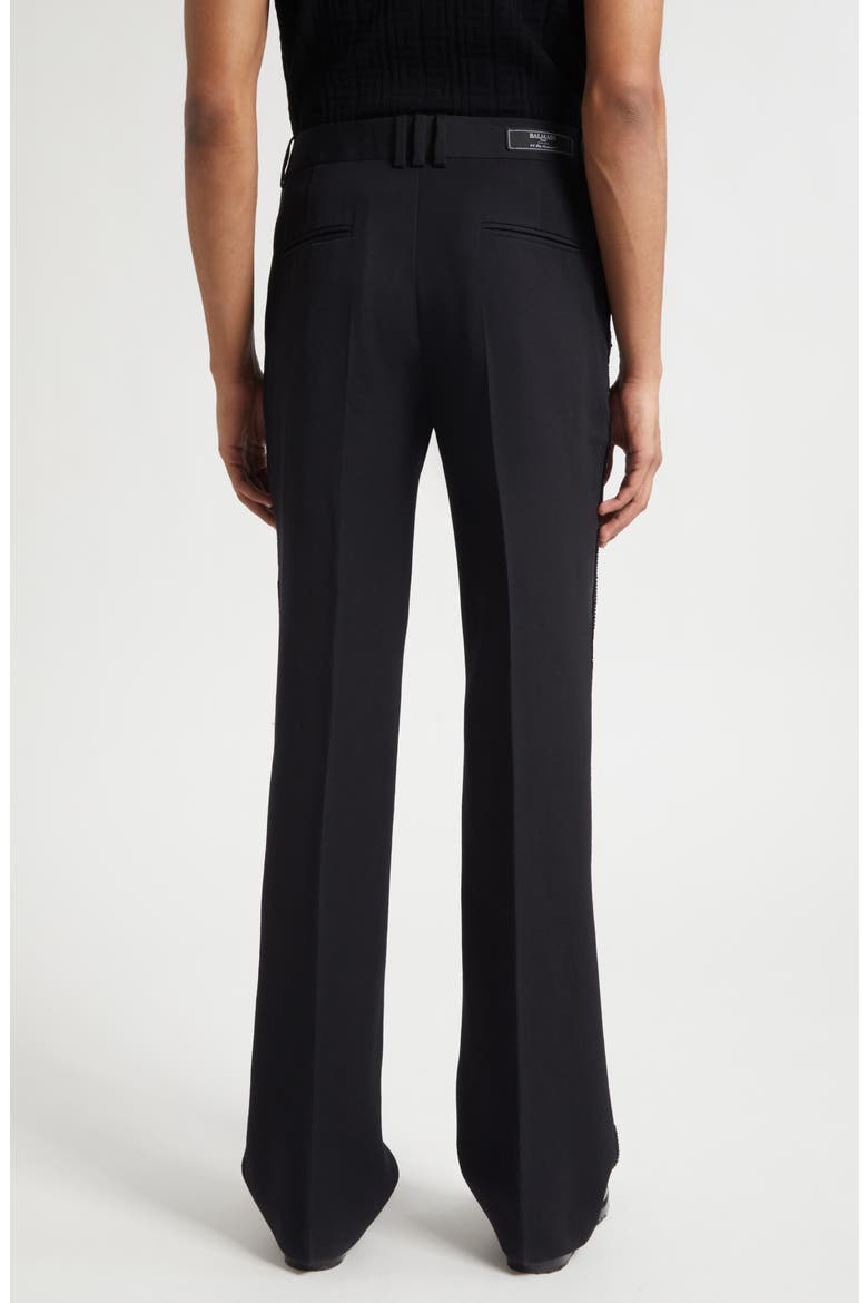 Flare Leg Wool Trousers, Alternate, color, EAP BLACK/ BLACK