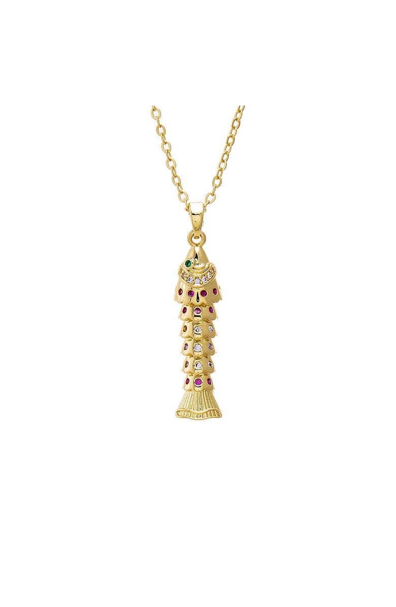 BY ADINA EDEN Fish Bone Pendant Necklace, Alternate, color,