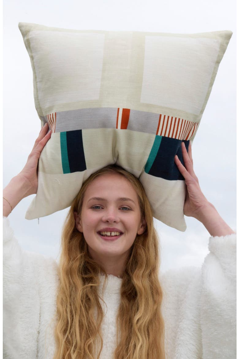 Patchwork Throw Pillow, Alternate, color, OFF WHITE