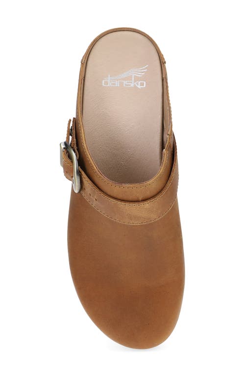 Dansko Women Baylor Mule In Tan In Tan Oiled Pull Up