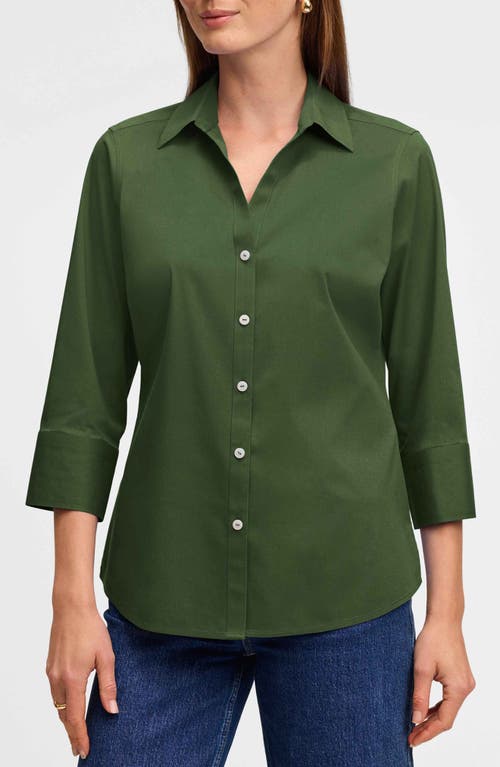 FOXCROFT FOXCROFT MARY BUTTON-UP BLOUSE