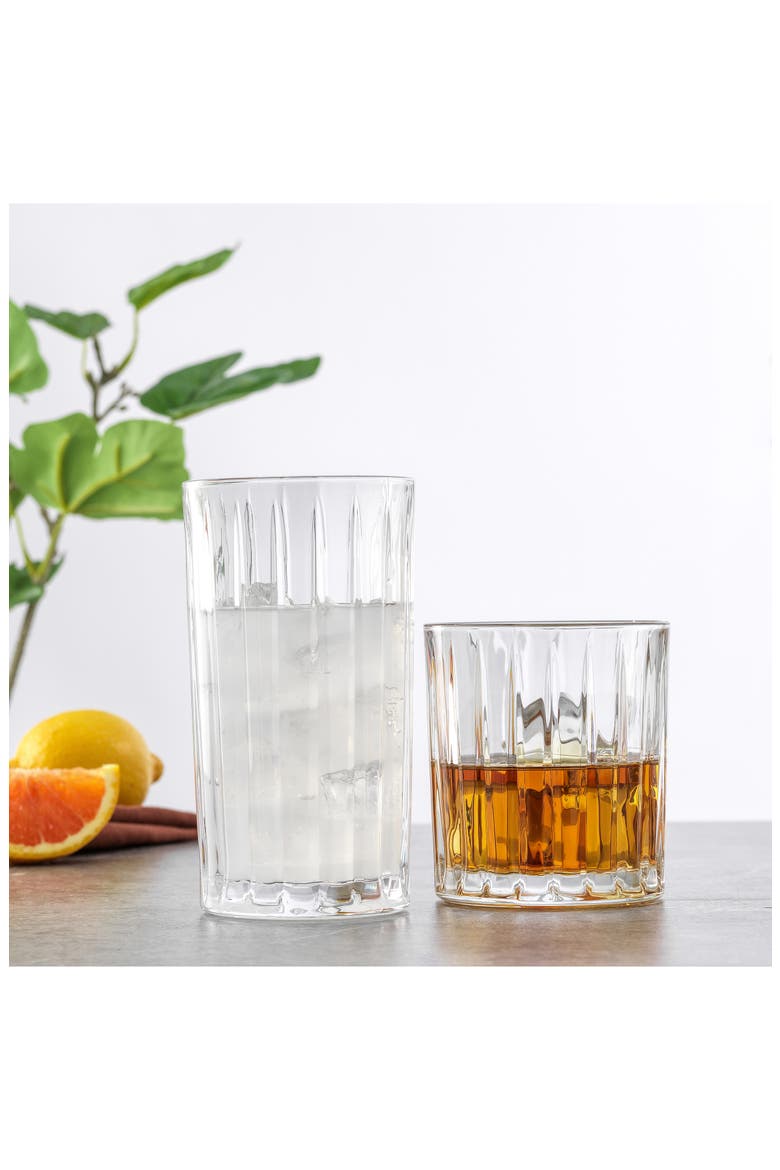 Alina 8-Piece Highball & Rocks Glasses, Alternate, color, CLEAR