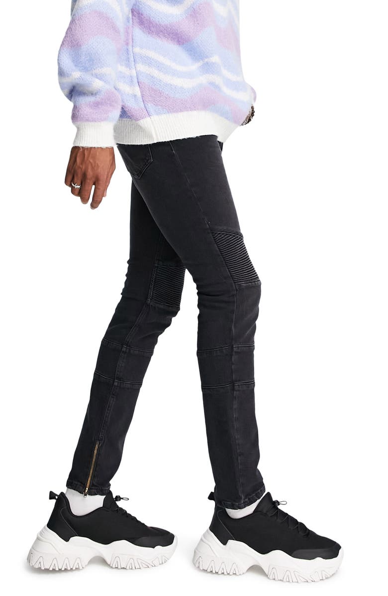 Topman Biker Jeans, Alternate, color,