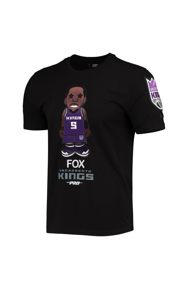 PRO STANDARD Men's Pro Standard De'Aaron Fox Black Sacramento Kings Caricature T-Shirt, Alternate, color, 