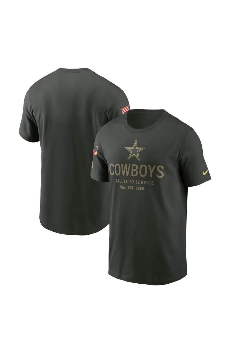 Nike Men's Nike Forest Green Dallas Cowboys 2025 Salute to Service Sideline Primary Edge Dri-FIT T-Shirt, Main, color, Forest Green