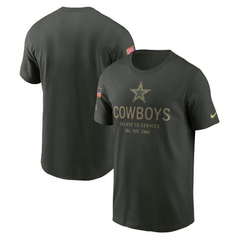Men's Nike Forest Green Dallas Cowboys 2025 Salute to Service Sideline Primary Edge Dri-FIT T-Shirt