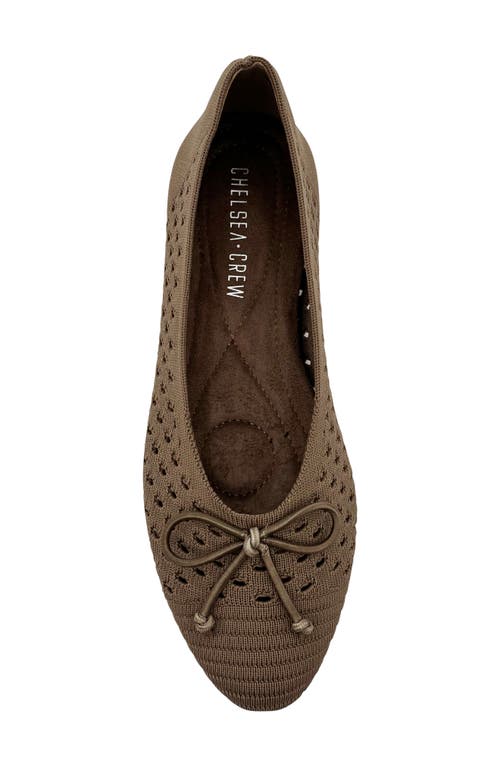 Chelsea Crew Ferry Open Knit Ballet Flat In Taupe Knit