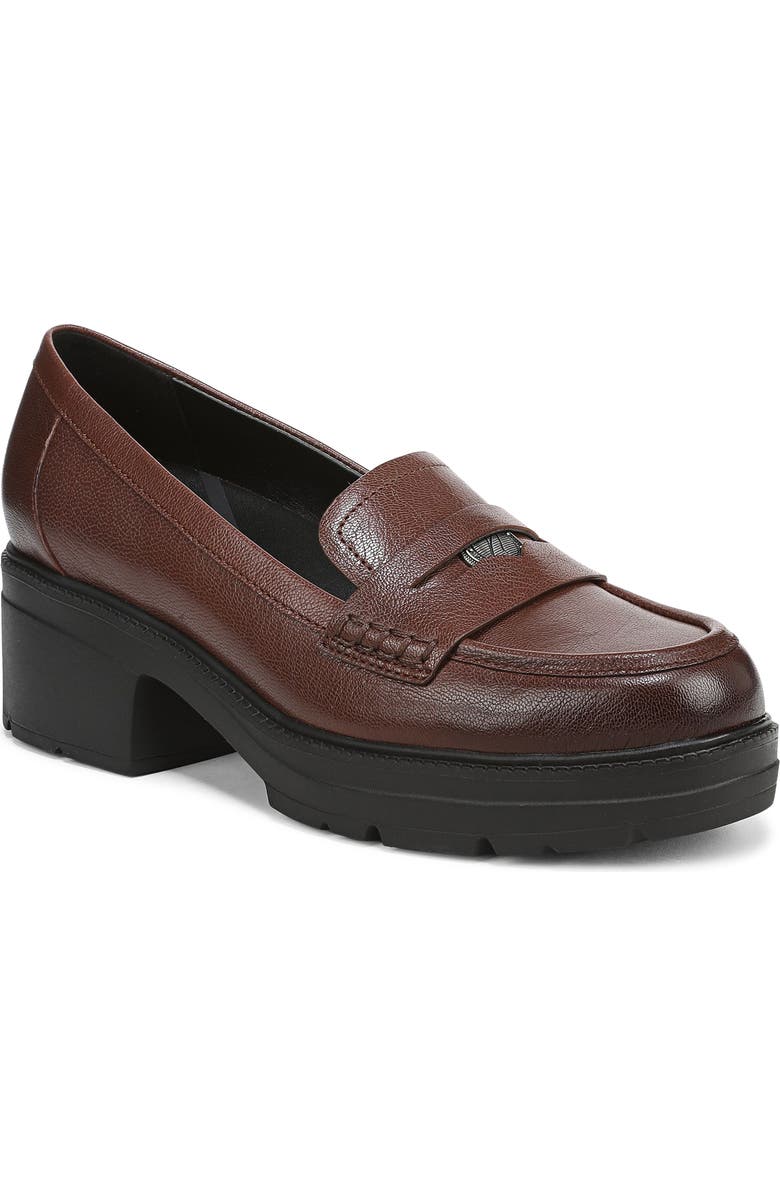 Naturalizer Penny Loafer Platform Pump, Main, color, Cappuccino Brown